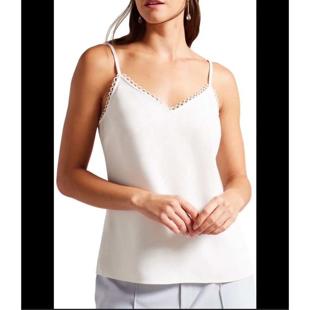Ted Baker London Andreno Strappy Cami With Rouleaux Trims Size 4 Light Nude